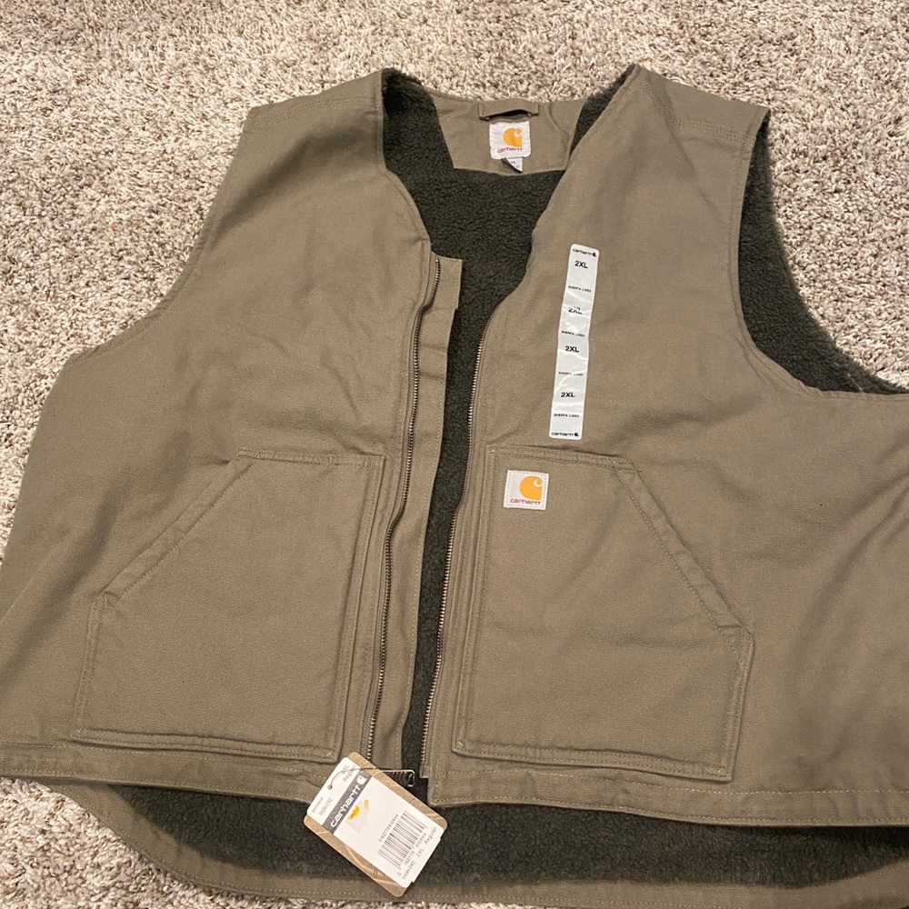 Carhartt Washed Duck Sherpa-Lined Vest for Men
